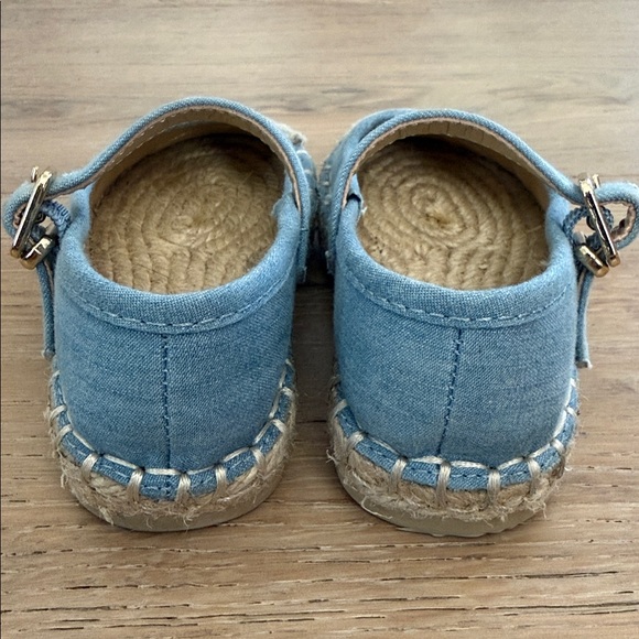 Janie and Jack Chambray Blue Espadrille Ballet Flat Baby/Toddler size 5 - Picture 4 of 6